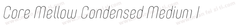 Core Mellow Condensed Medium Italic字体转换